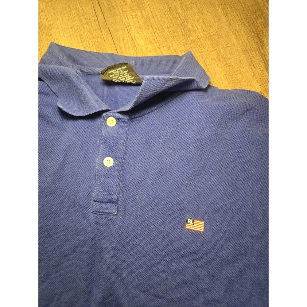 Ralph Lauren Flag Symbol Polo Shirt Size L - Picture 2 of 3